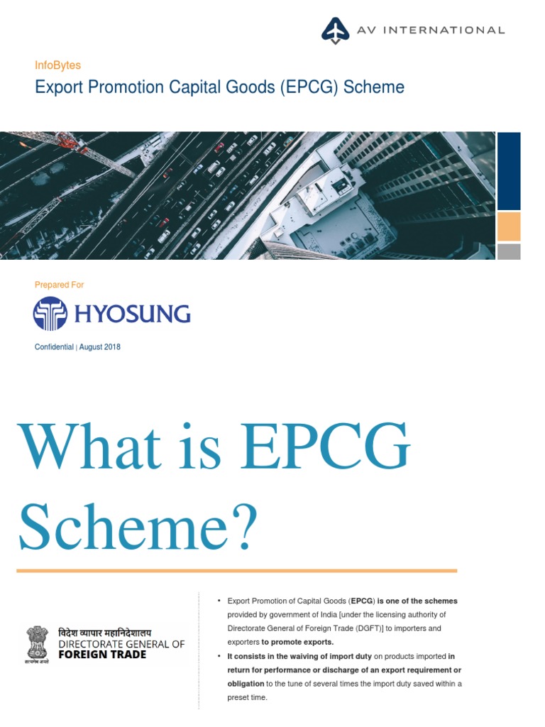 EPCG Scheme Guide for Exporters | PDF | Exports | Consultant