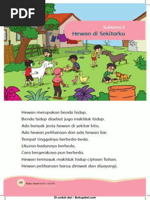 Subtema 2 Hewan Di Sekitarku Pdf