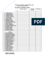 Meeting Attendance Sheet Sample