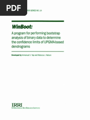 WinBoot: A program for Performing Bootstrap Analysis of binary data to determine the confidence limits of UPGMA-based dendograms 