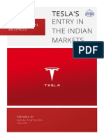 Report On Tesla's Entry in The Indian Market