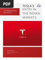 Report On Tesla's Entry in The Indian Market