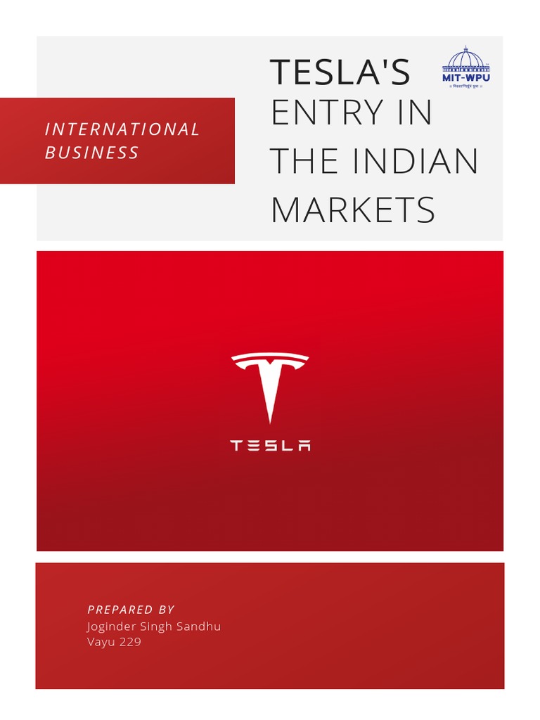 Report On Tesla's Entry in The Indian Market | PDF | Vehicles