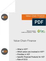 Value Chain Finance (VCF) : Resource Person: Lisette Van Benthum - FSAS