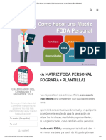 Cómo Hacer Una Matriz FODA Personal Paso A Paso (Infografía + Plantilla)