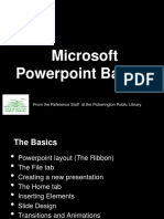 Microsoft Powerpoint Basics: From The Reference Staff at The Pickerington Public Library