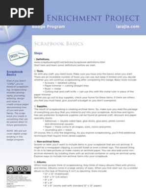 Badge: Scrapbook Basics