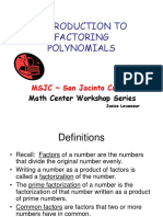 15 FACTORING Polynomials 1