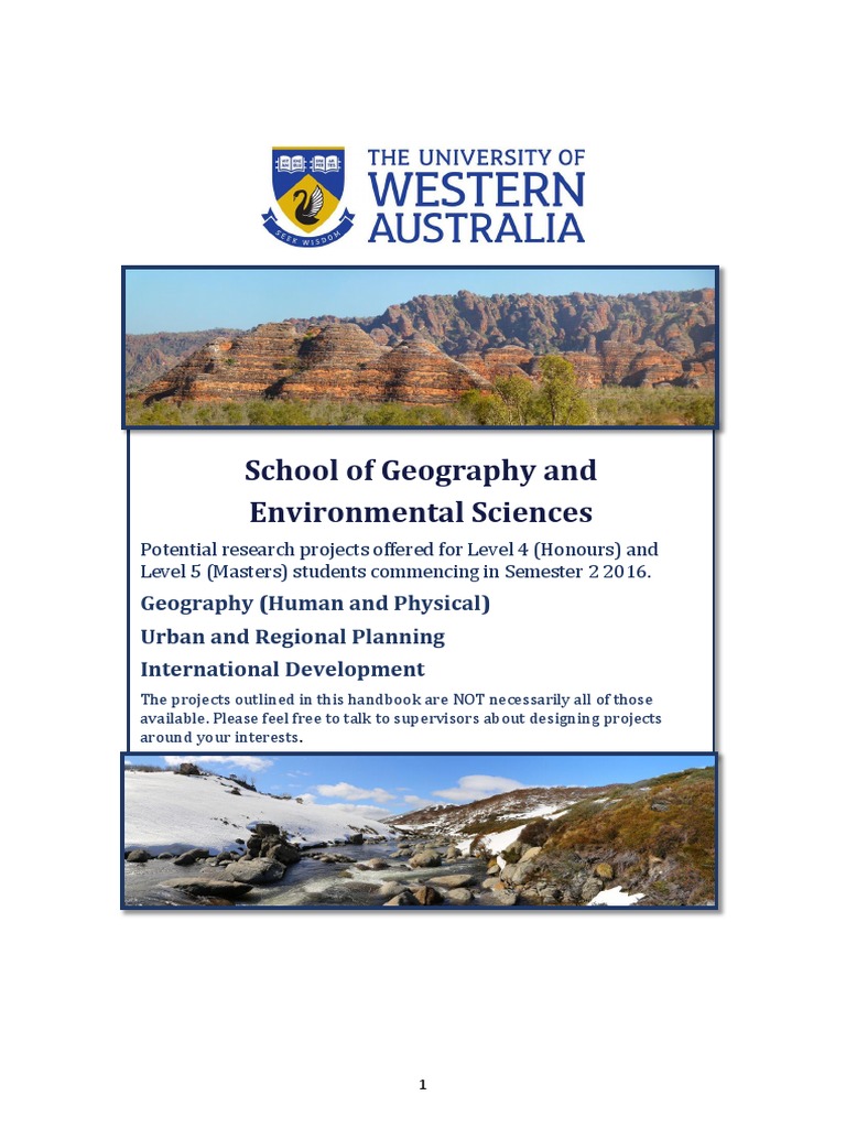 Honours & Masters Geography Projects | PDF | Geography | Indigenous ...
