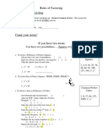 Rules of Factoring