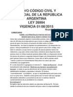 Nuevo Código Civil y Comercial de La República Argentina