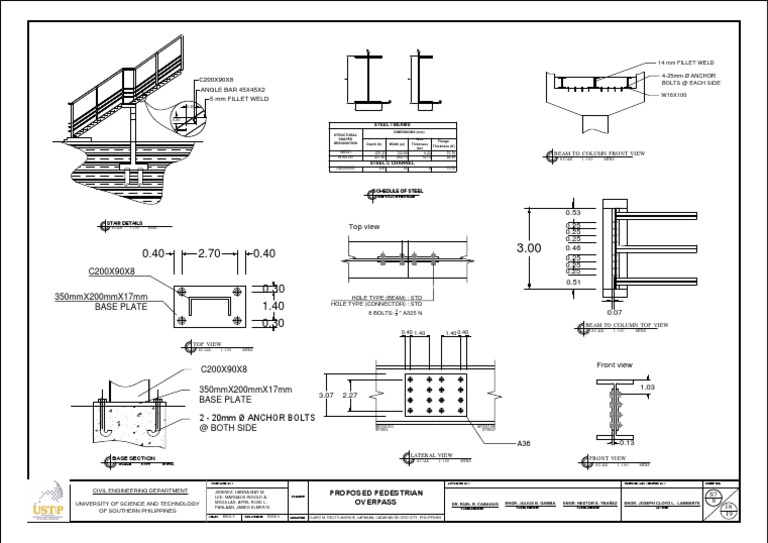 Structural Analysis for Pedestrian Overpass | PDF | Mechanical ...