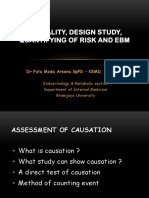 Causality, Design Study, Quantifying of Risk and Ebm: DR Putu Moda Arsana SPPD - Kemd, Finasim