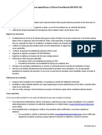Lista de Procesos Específicos A Clínica Providencia (RE-RCP-16)