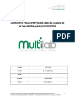 Instructivo para Supervisores Sobre El Llenado de La Evaluación de Desempeño (ML-RH-02)