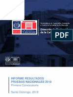 Informe Estadistico de Pruebas Nacionales 2018 1 Corregido
