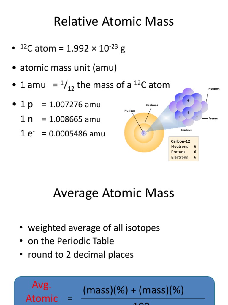 Relative Atomic Mass of Carbon-12 | PDF | Science & Mathematics