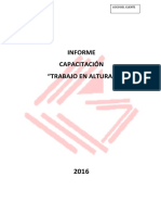 Informe de Capacitacion Capacitacion Trabajo en Altura