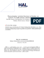 Thoracolumbar Vertebral Fractures in Sweden: An Analysis of 13,496 Patients Admitted To Hospital