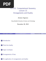 CS 372: Computational Geometry Arrangements and Duality: Antoine Vigneron