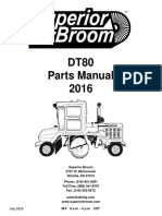 Superior Broom DT80 Parts Manual 2016