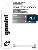 Gemini GXA-1600 User Manual