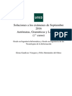 Exámenes de Autómatas, Gramáticas y Lenguajes Con Soluciones - UNED