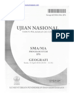 Naskah Soal UN Geografi SMA 2014 Paket 1 PDF