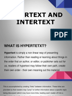 Hypertext and Intertext: Non-Linear Presentation of Information