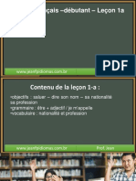 Cours de Français - Débutant - Leçon 1a