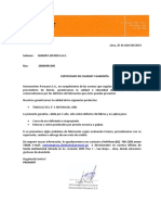 CERTIFICADO DE CALIDAD Y GARANTIA