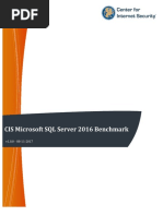 CIS Microsoft SQL Server 2016 Benchmark v1.0.0