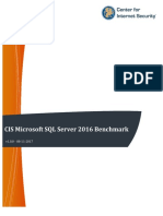 CIS Microsoft SQL Server 2016 Benchmark v1.0.0