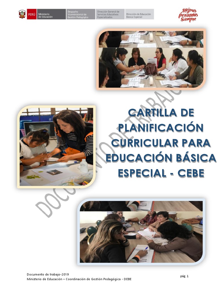 Cartilla - Planificación Curricular - Cebe | PDF | Plan de estudios ...