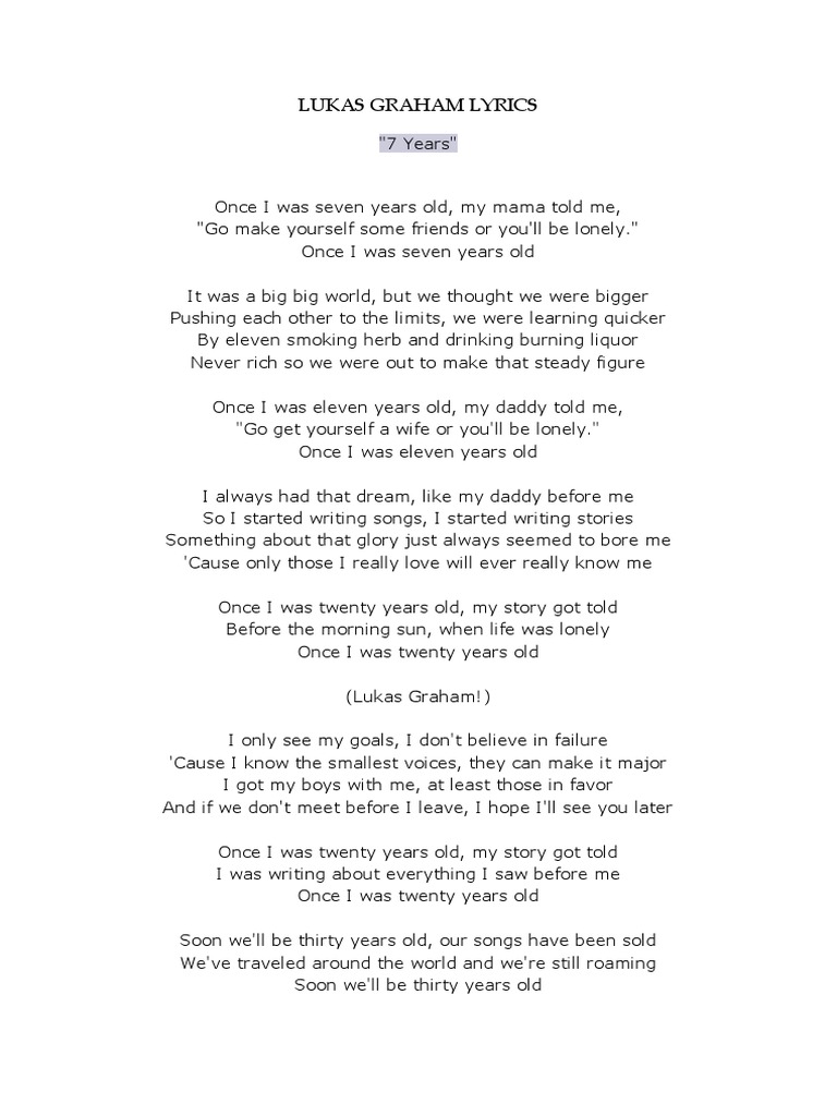 Lukas Graham Lyrics lukas graham lyrics