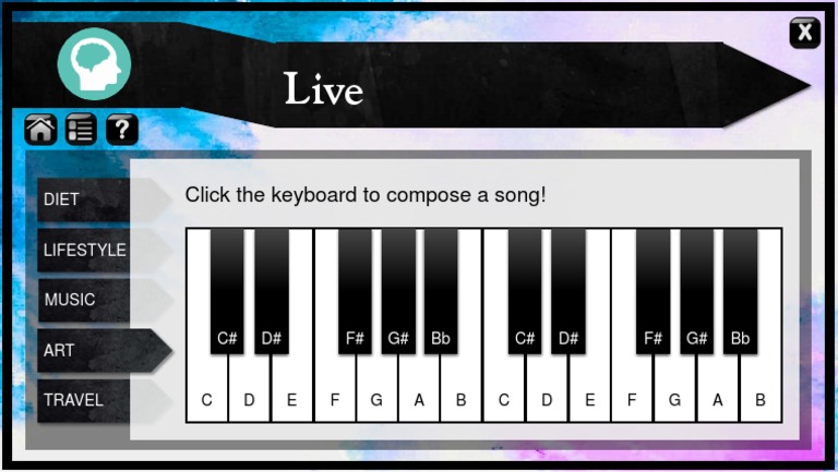Click The Keyboard To Compose A Song!: C D E F G A B C D E F G A B | PDF