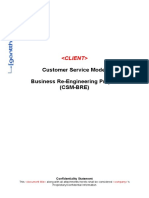 Customer Service Model Business Re-Engineering Project (CSM-BRE)