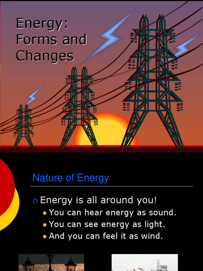 Energy and Transformation | PDF | Energy Development | Potential Energy