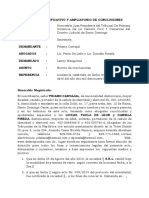 Escrito Justificativo y Ampliatorio de Conclusiones