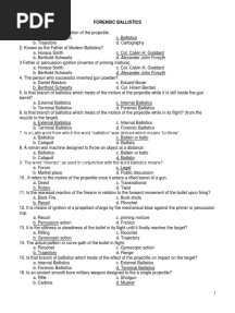 Forensic Ballistics