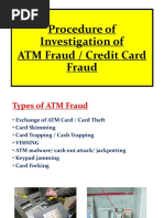 Investigation of Atm Card Fraud