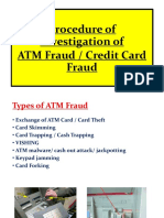 Investigation of Atm Card Fraud