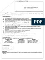 Sample Android Resume