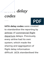 IATA delay codes explained