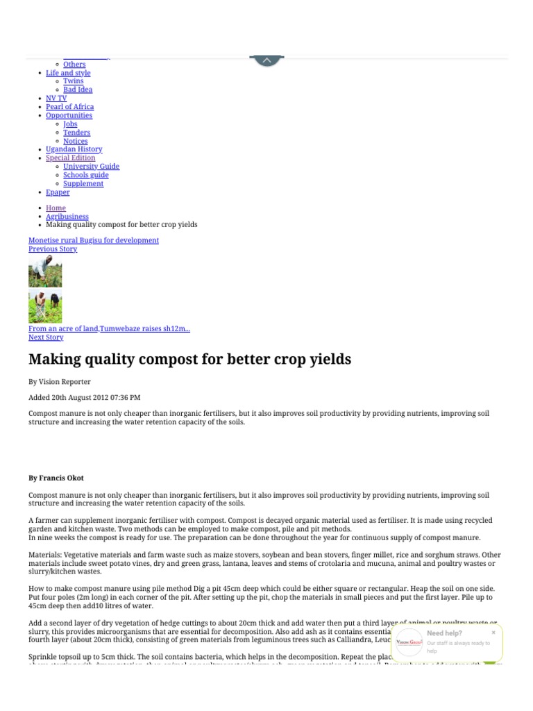 How to Make Effective Compost Manure | PDF | Manure | Compost