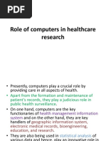 7 - Role of Computers in Healthcare Research