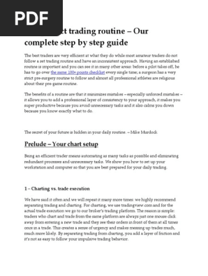 The Perfect Trading Routine