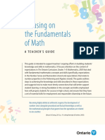 Focusing On The Fundamentals of Math: A Teacher'S Guide