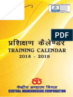 CWC Training Calendar 2018