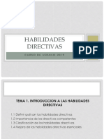 Introducción a Las Habilidades Directivas